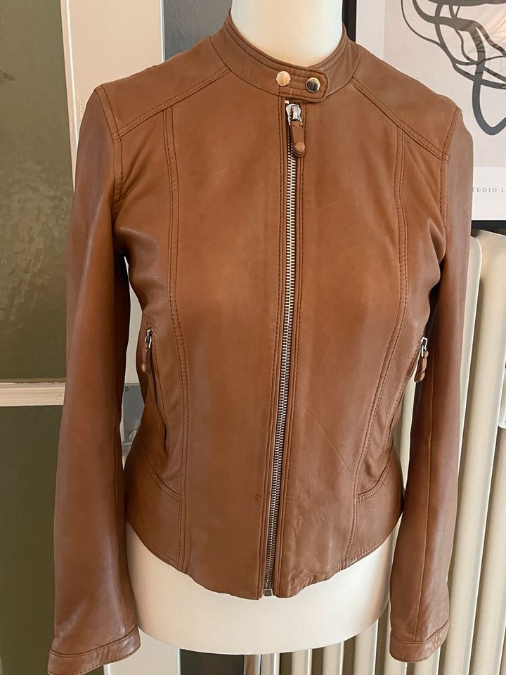 Massimo Dutti Lederjacke Cognac Gr M blogger Jacke bikerjacke in Hamburg