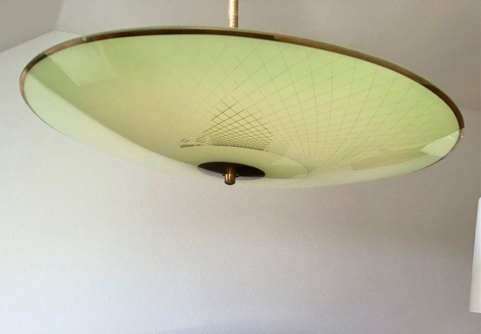 Vintage Lampe Art Deco. 40er. Ufo. DRGM Zenith Deckenleuchte. in Königsbronn