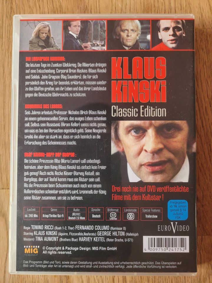 DVD - KLAUS KINSKI - CLASSIC EDITION / SCHIZOID / 4 Filme in Asendorf (bei Bruchhausen-Vilsen)