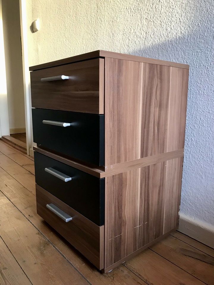 Kommode mit 4 Schubladen, Schrank, Nachtschränkchen, Nachtschrank in Zislow