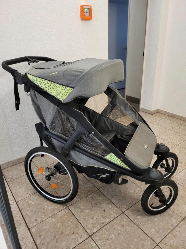 TFK Joggster Velo Zwillingswagen inkl Babywanne + Fahrraddeichsel in Ratingen