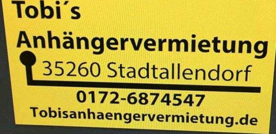 6m Anhänger zu verleihen ausleihen mieten in Stadtallendorf