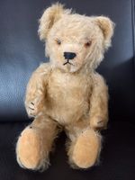 **TOP Vintage Mohair Teddybär honigfarben Glasaugen 60er 29cm Bayern - Poing Vorschau