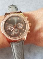 Armbanduhr für Damen chronolook grau / rosé mit Strass Niedersachsen - Jade Vorschau