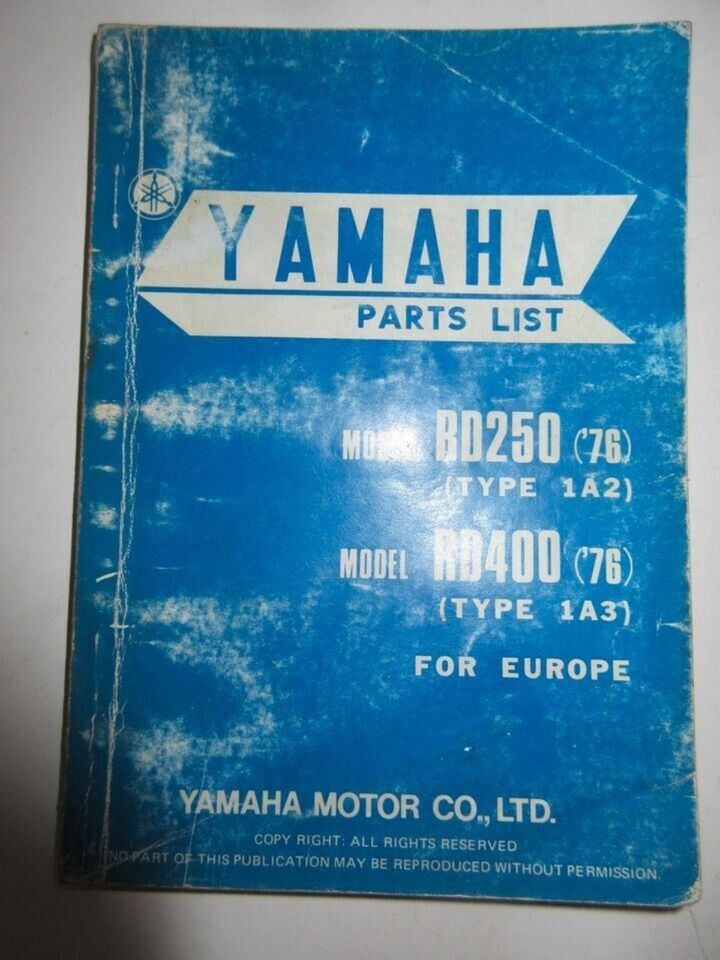 Yamaha RD 250 350 Teile Ersatzteil Katalog Parts List 1976 in Gelsenkirchen