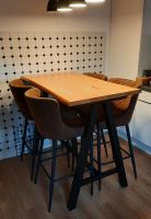 4 Stühle mit Bartisch, Tisch, Eiche, schwarz Baden-Württemberg - Bretten Vorschau