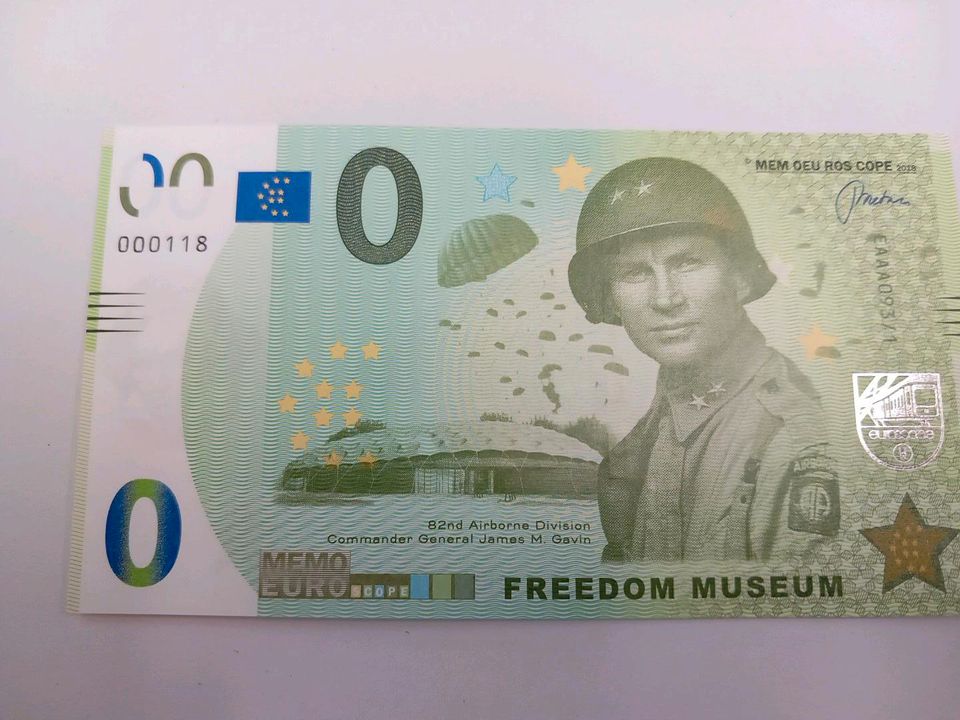 0 Euro Memoschein Freedom Museum in Bosau