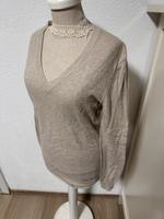 Calvin Klein Pullover Pulli beige V-Auschnitt M 38 Bayern - Kaufbeuren Vorschau