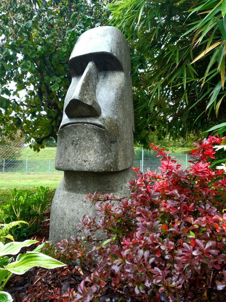 Moai Skulptur Rapa Nui Maori Figur Osterinsel Tiki Steinskulptur in Seevetal