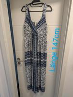 Maxikleid, weiß/blau, Gr.40/42 Niedersachsen - Bad Iburg Vorschau