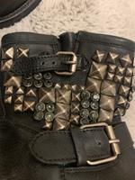 Biker Boots mit Nieten Größe 36 schwarz Leder Nieten Berlin - Pankow Vorschau