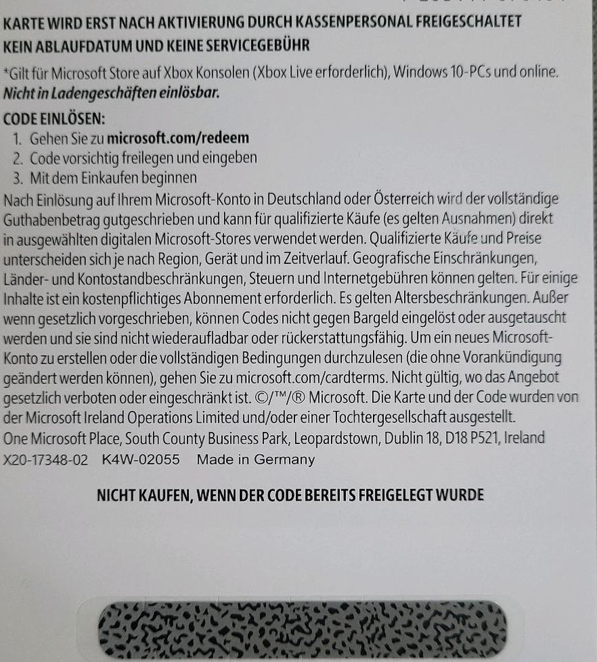 Xbox-Guthabenkarte 50€ in Gevelsberg