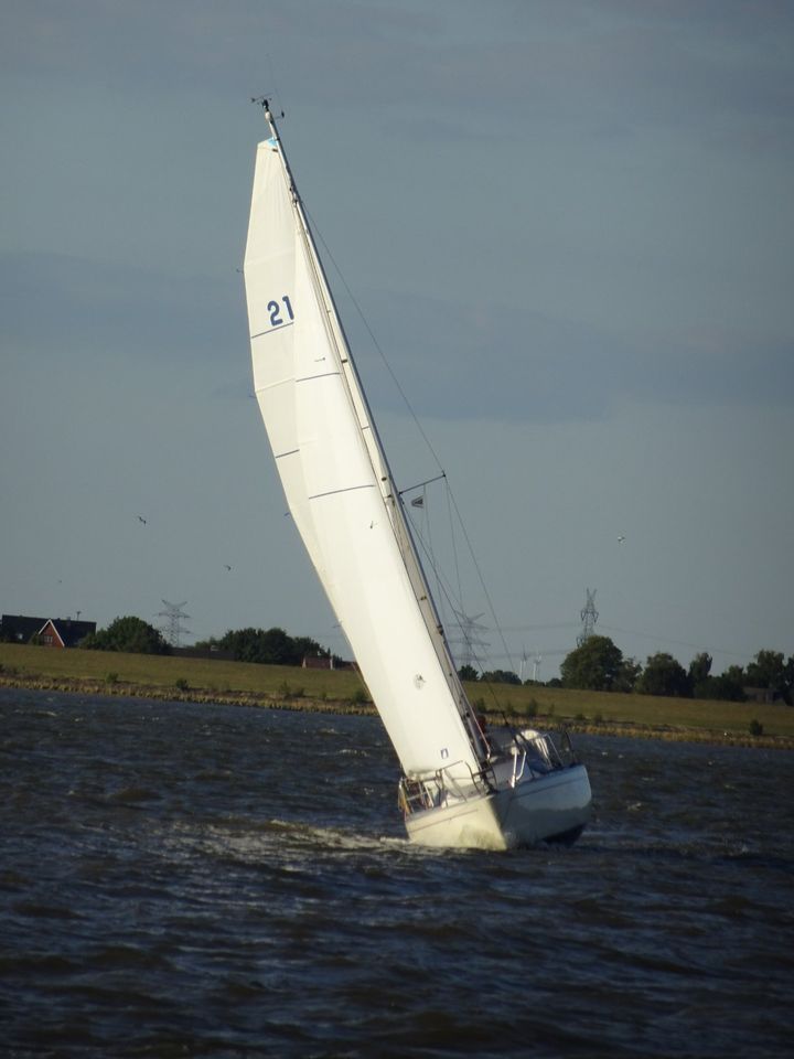 Segelboot Dixie 27 in Freiburg (Elbe)