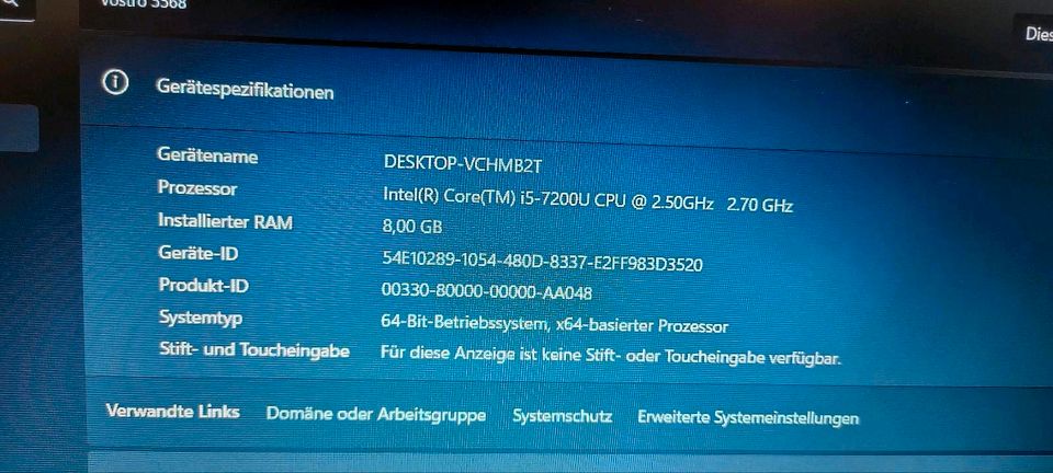 Dell Vostro 15 5568 # neuer Akku (Core i5-7200U,8GB RAM, Full-HD) in Dresden