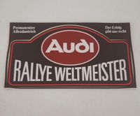 Aufkleber Audi Rallye Weltmeister, gebraucht, Breite ca. 14,4 cm Hessen - Dautphetal Vorschau
