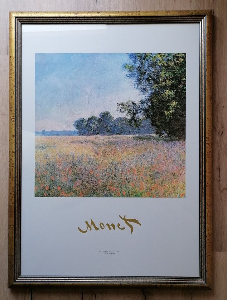 Claude Monet Wandbild Haferfeld mit Mohnblumen Kunstdruck in Kesselsdorf
