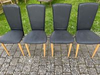 4 Stühle schwarz Kunstleder Hessen - Petersberg Vorschau