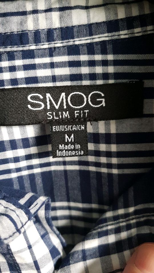 ⭐ NEU SMOG Hemd M Slim Fit Blau/Rot/Weiß/Karo in Berlin