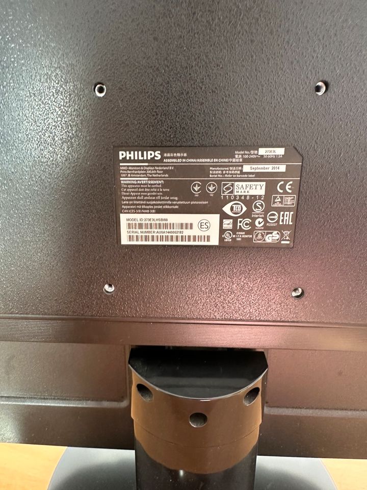 Philips 27 Zoll FULL HD LED Monitor 1ms 273E3L Bildschirm in München