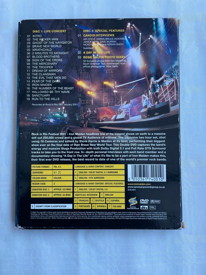 Iron Maiden Rock in Rio DVD in Siebenlehn