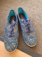 Keds blau Türkis Etno Geometrie Creme weiß 39 Hessen - Wiesbaden Vorschau