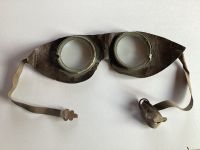 Motorrad Soldat Fliegerbrille WK Pilot Leder Glas Brille Antik Bayern - Bad Abbach Vorschau