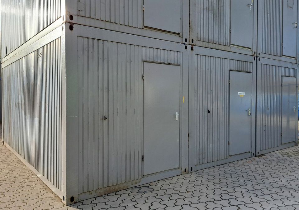 Gepflegte 20 Fuß Bürocontainer - Gartenhaus RAL7001 silbergrau in Bremen