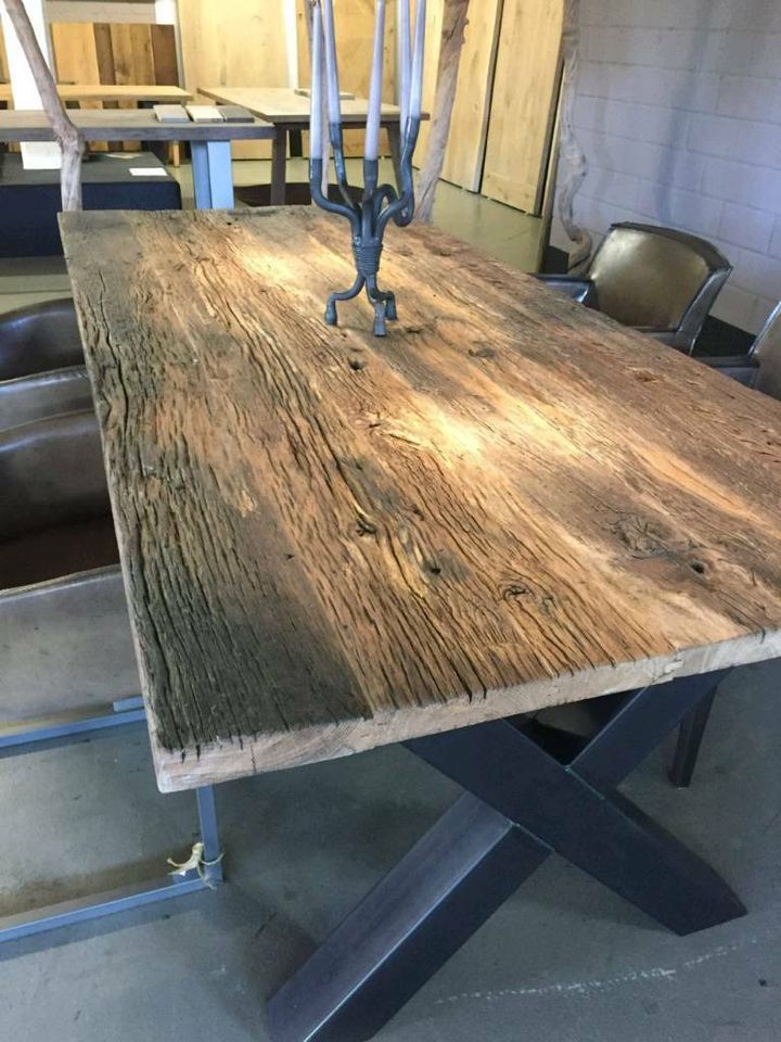 Tischplatte Holz massiv echter Baumstamm Ess-Tisch Tafel WOODZS in Essen