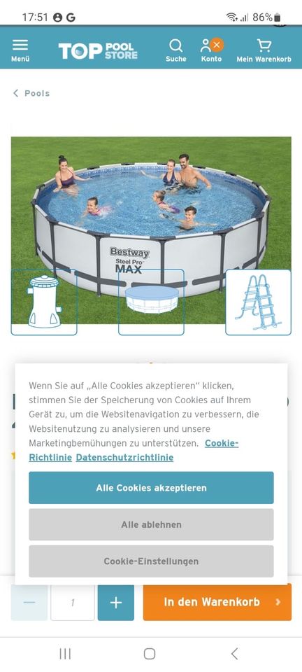 Bestway Pool 4,57 x 1,07m in Neumünster