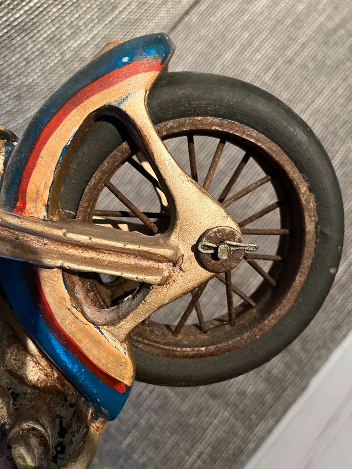 Einzelstück Altes schweres Antikes Holz Motorrad 50cm Handarbeit in Holzgerlingen