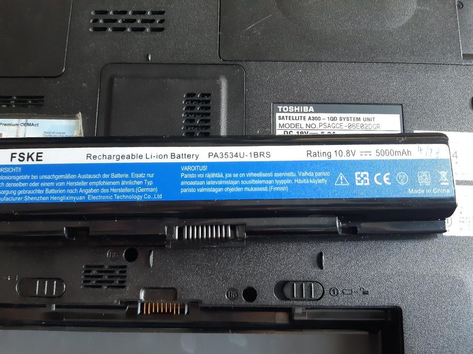 Toshiba Satellite A300-1QD - Intel Core 2 Duo T5800 als Defekt in Fellbach