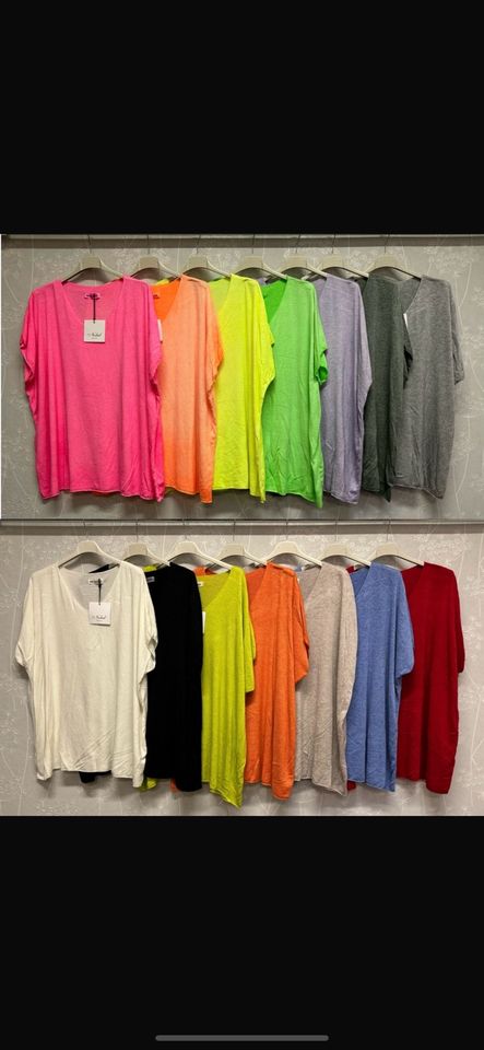 Damen Basic Viskose t Shirt Kurzarm Langarm l xl 2Xl in Groß-Gerau