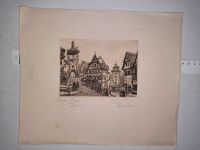 Bild Bleistift Zeichnung Rothenburg o.Tauber 1932 Paul Sollmann Bayern - Kaufbeuren Vorschau