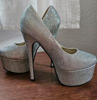 Highheels pumps 38 Silber glitzer Bayern - Küps Vorschau