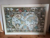 Große alte Weltkarte Zeitgeschichte ca. 100x70 cm mit o. ohne Rah Berlin - Tempelhof Vorschau