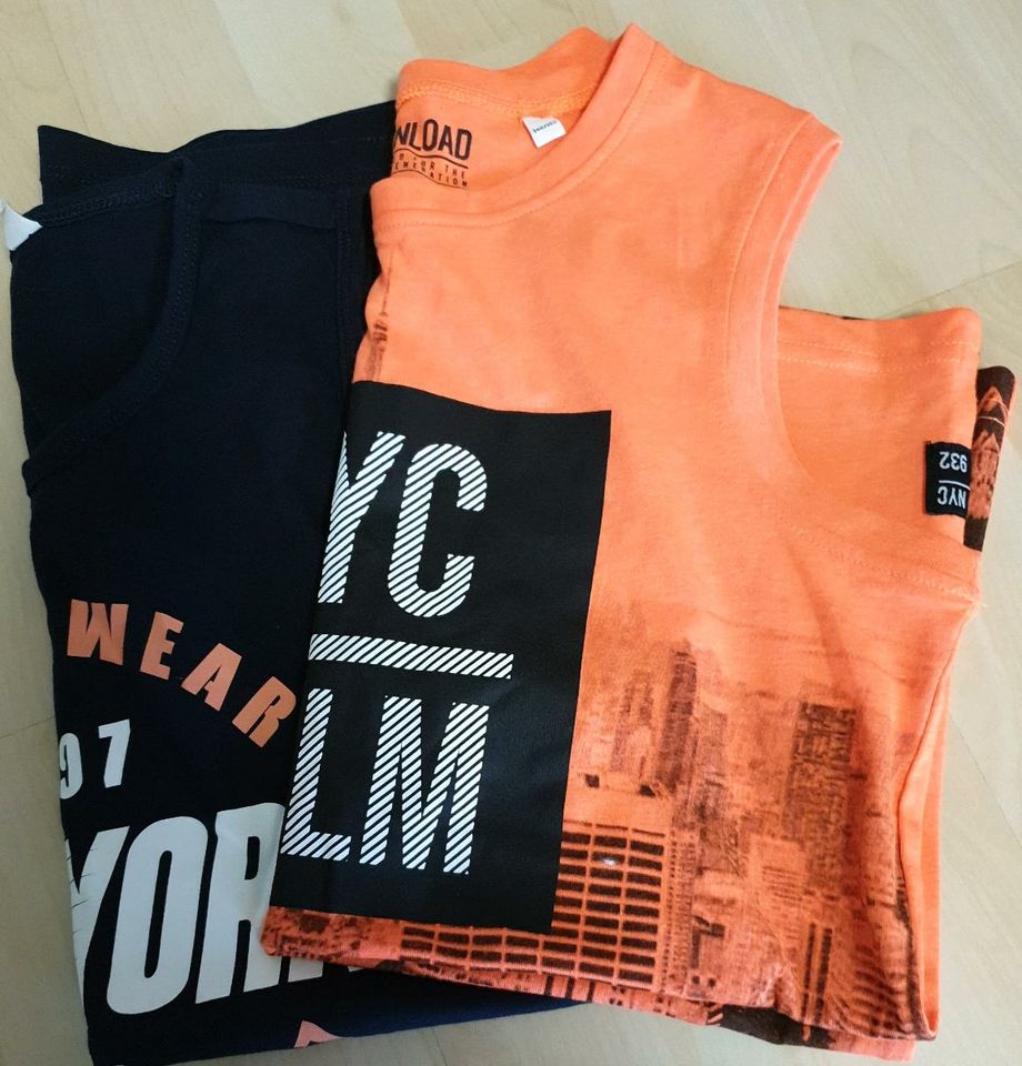 2 Tanktops Gr  146/152 *NEU* Tshirt Jungen Paket Top in Landau a d Isar