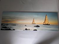 Leinwandbild Segelschiffe im Meer, 120x40 cm Baden-Württemberg - Kernen im Remstal Vorschau