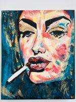 Selbst gemaltes Bild „Smoking Woman“ Hessen - Riedstadt Vorschau