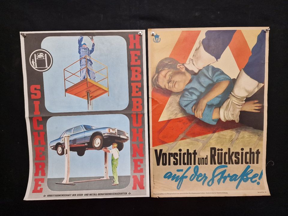 10 alte A2 Plakate der BG zum Thema UVV ca 50er - 80er Jahre #21 in Heusweiler