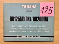 YAMAHA RD 125(A)(DX) RD20O(A) ERGÄNZUNG ZUR WARTUNGSANLEITUNG Nordrhein-Westfalen - Drensteinfurt Vorschau