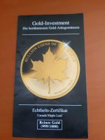 Offi. Goldmünze "Maple Leaf" 1/200 oz Lindenthal - Köln Sülz Vorschau