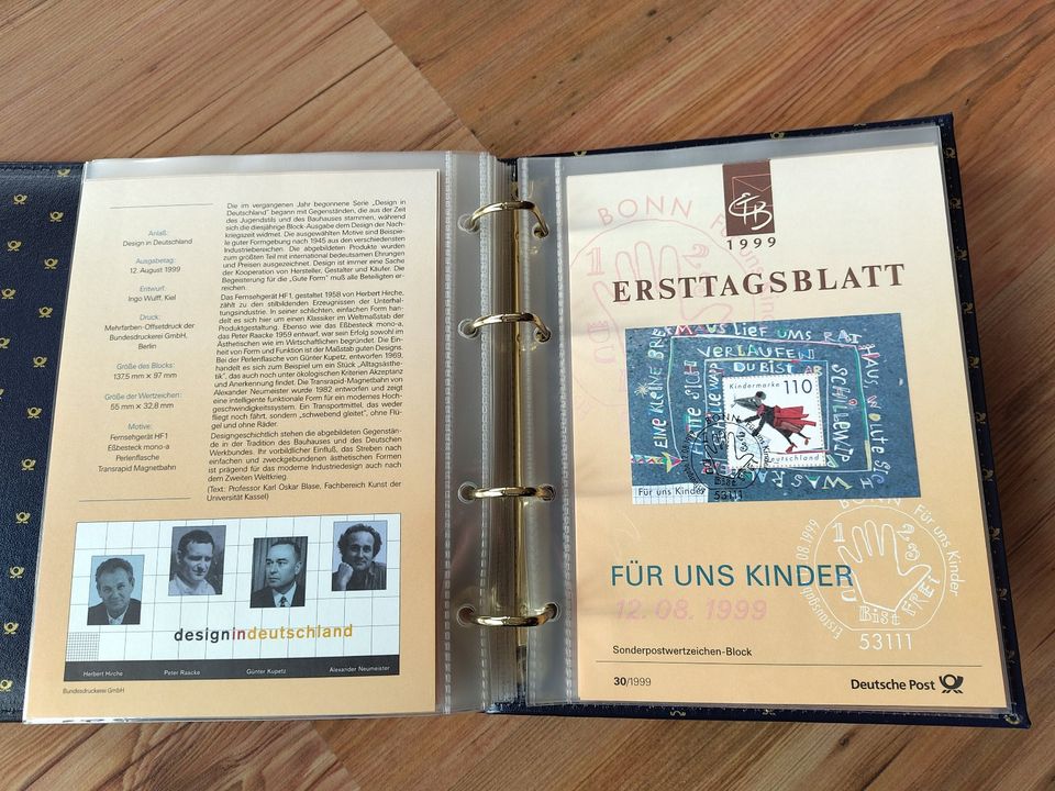 Briefmarkenalbum Ersttagsblätter 1999 Deutschland Ersttagsblatt in Wildberg