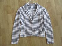 Only Blazer Jersey-Blazer Damen Gr. 36 weiß graubraun gestreift Bayern - Ingolstadt Vorschau