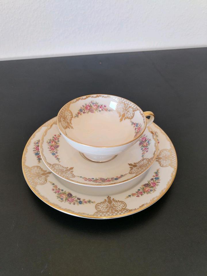 Tee/Kaffetasse mit Unterteller und Kuchenteller von Rosenthal in Rödermark