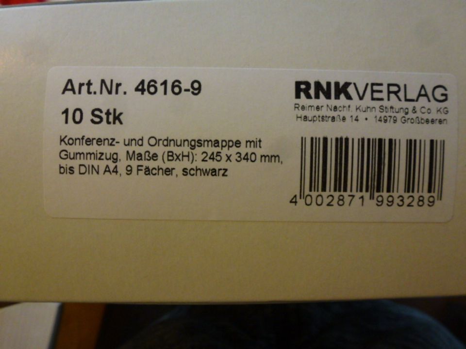 Konferenz- und Ordnungsmappe RNK Verlag 4616 schwarz 10 Stk NEU ! in Harsewinkel