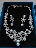 Ohrringe + Kette Tropfen - Hochzeit Neu - Set - Modeschmuck Nordrhein-Westfalen - Lügde Vorschau