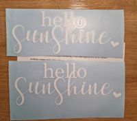 Aufkleber Sticker Hello Sunshine Glas Fenster Spiegel Baden-Württemberg - Buchen (Odenwald) Vorschau