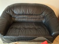 Sitzgarnitur Sofa Couch Sessel Hocker schwarz Kunstleder Hessen - Groß-Gerau Vorschau