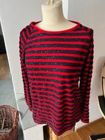 Only Pullover Sweatshirt schwarz rot gestreift mit pailletten Bayern - Waakirchen Vorschau