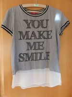 T-Shirt lang Mädchen S-Oliver grau/weiß Gr. 38 - gebraucht Bayern - Treuchtlingen Vorschau